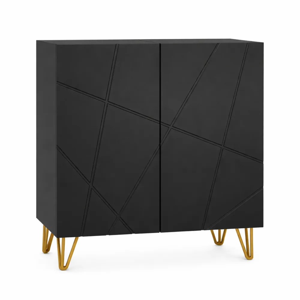 Armoire à Chaussures Brillante avec Étagères Ajustables et Fermeture Douce