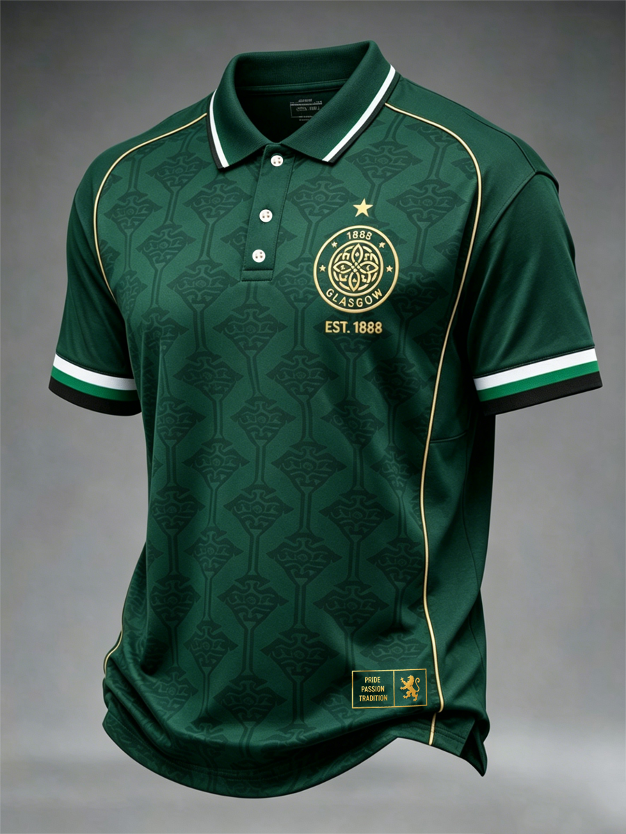 Polo con stampa scozzese da uomo