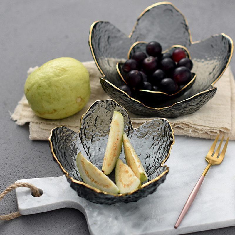 Glass Flower Petal Bowls