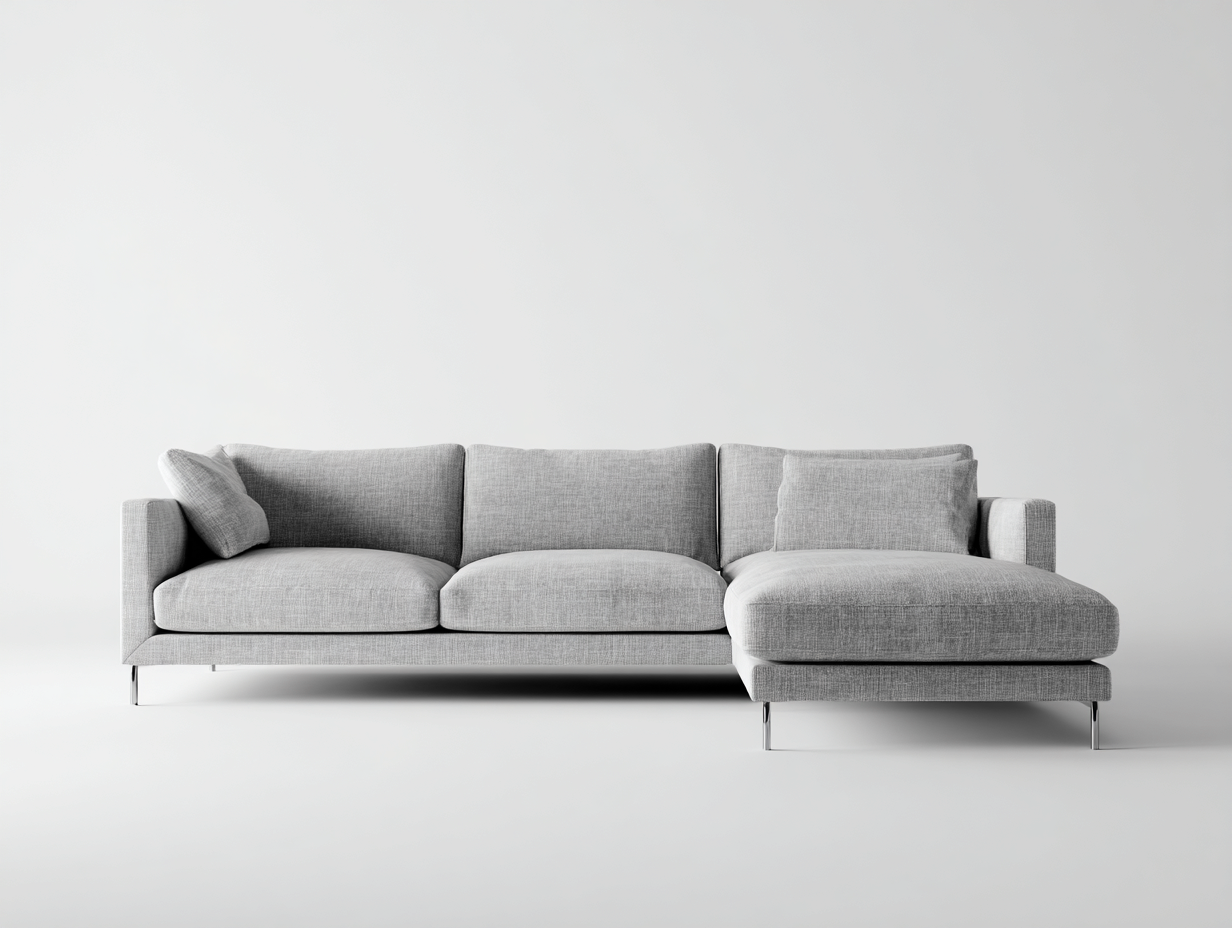 Canapé d’angle 270x175x85 cm Gris clair Style moderne-Sofamybay