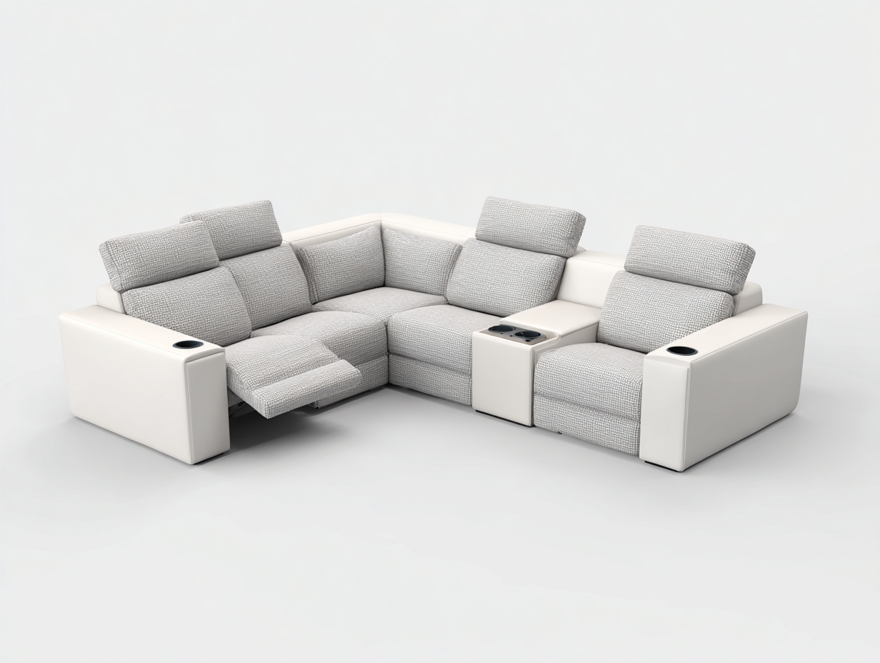 Canapé d’angle 300x200x85 cm Beige Style contemporain-Sofamybay