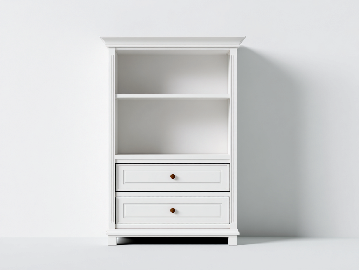 Vitrine 1 porte 80x42x165 cm Blanc Style classique-Sofamybay