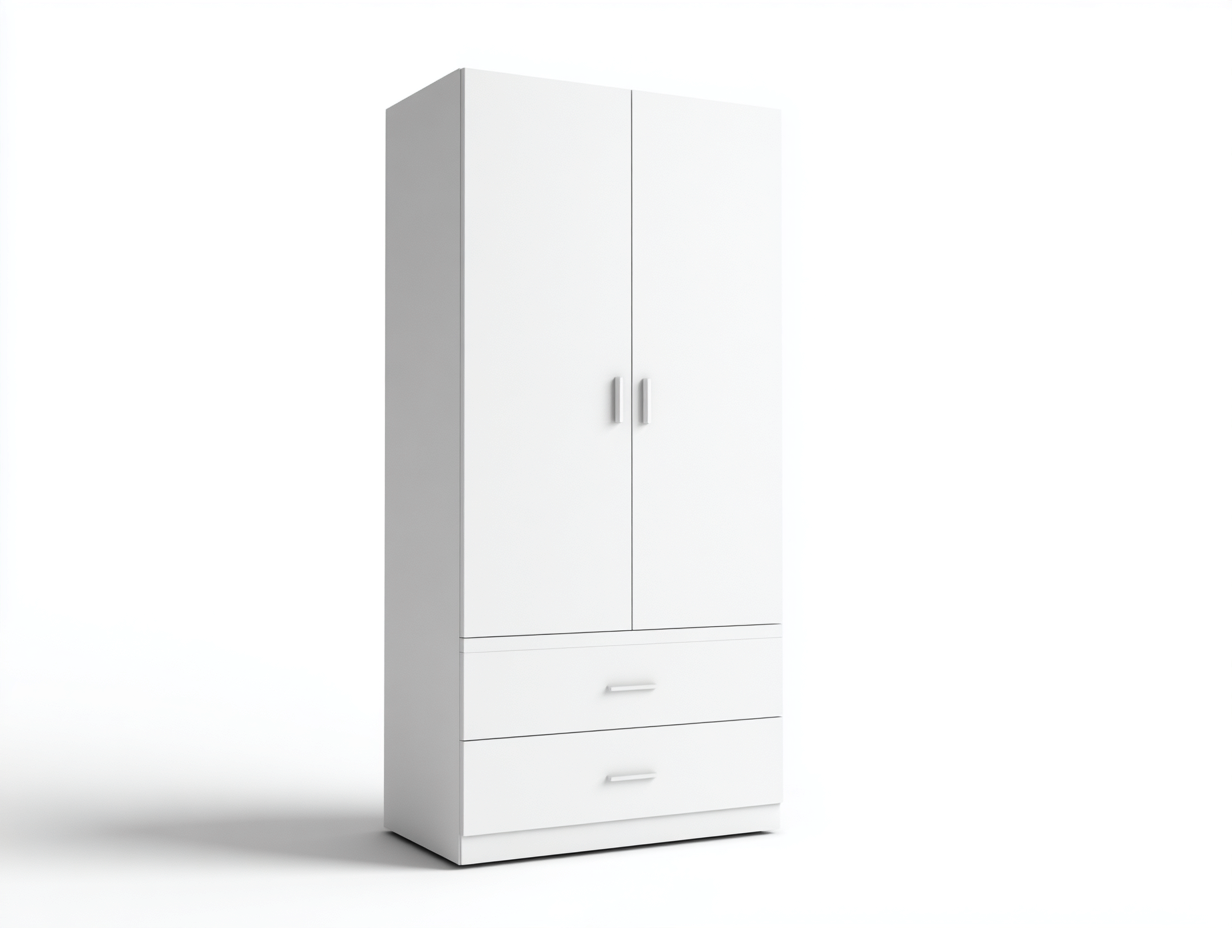 Penderie 3 portes 150x55x195 cm Blanc Style moderne-Sofamybay