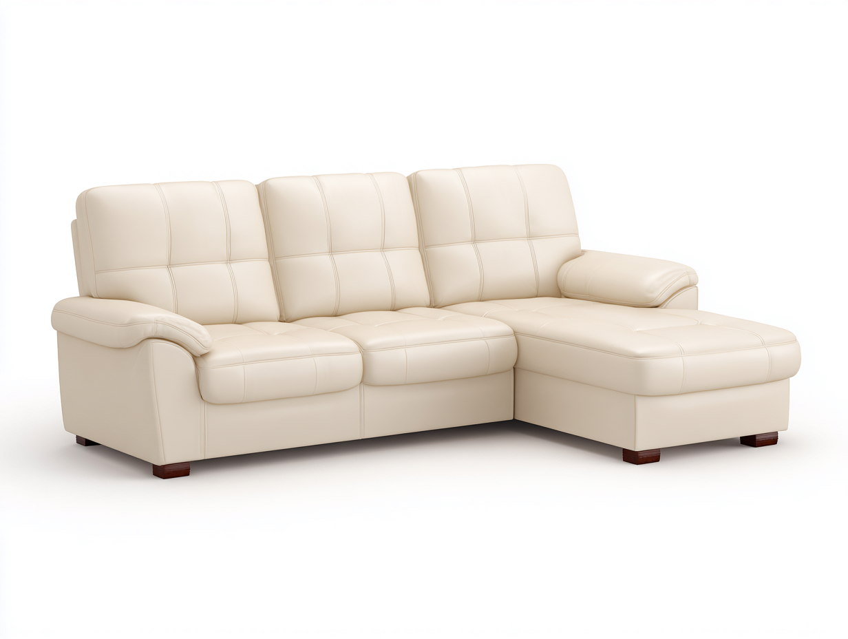 Canapé d’angle 285x185x90 cm Beige Style classique-Sofamybay