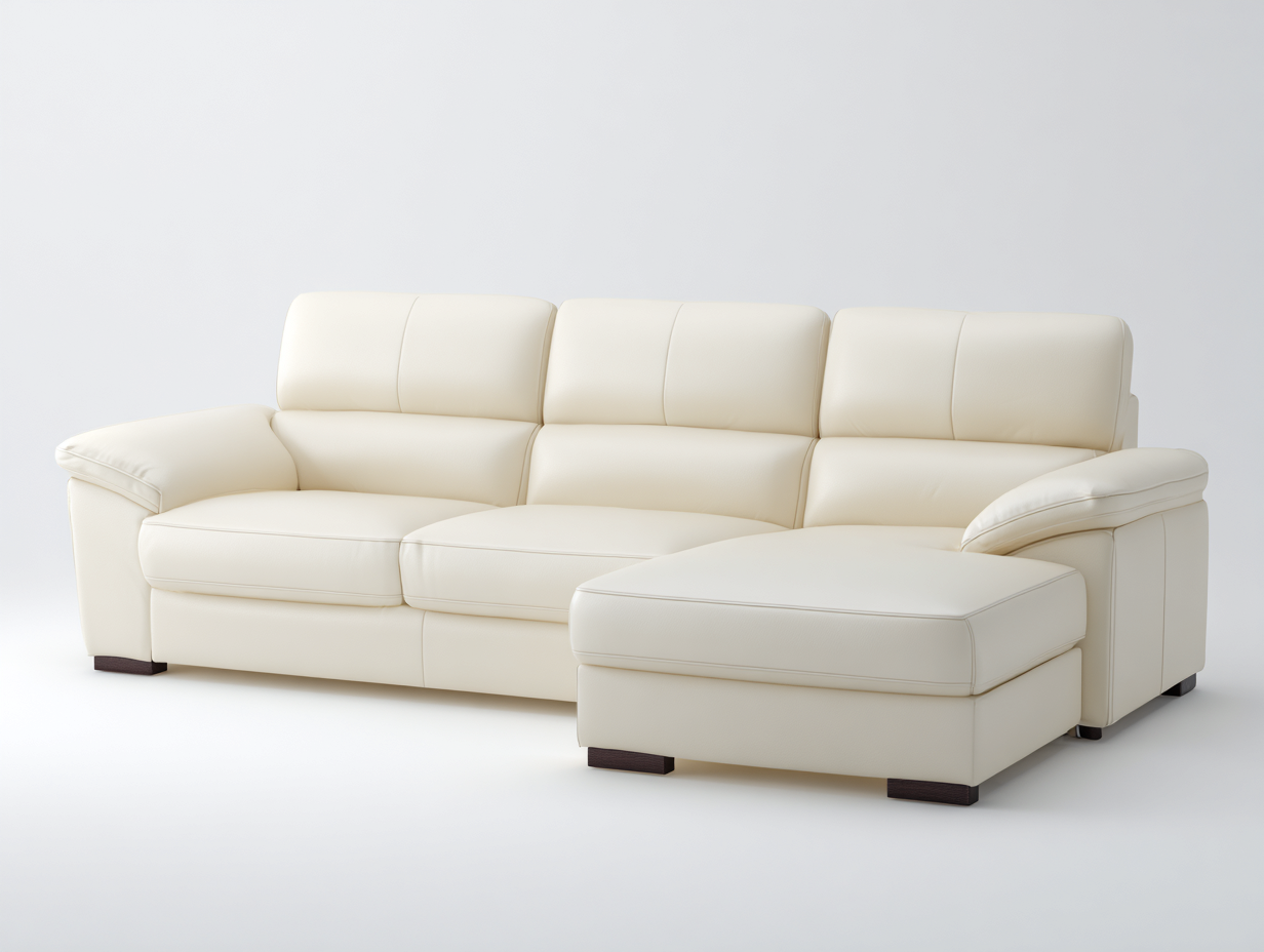 Canapé d’angle 290x190x90 cm Beige clair Style contemporain-Sofamybay