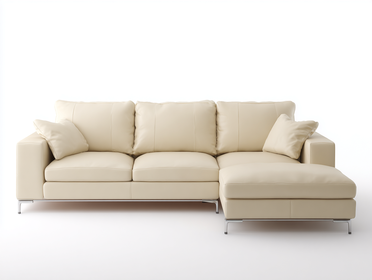 Canapé d’angle 280x180x88 cm Beige clair Style moderne-Sofamybay