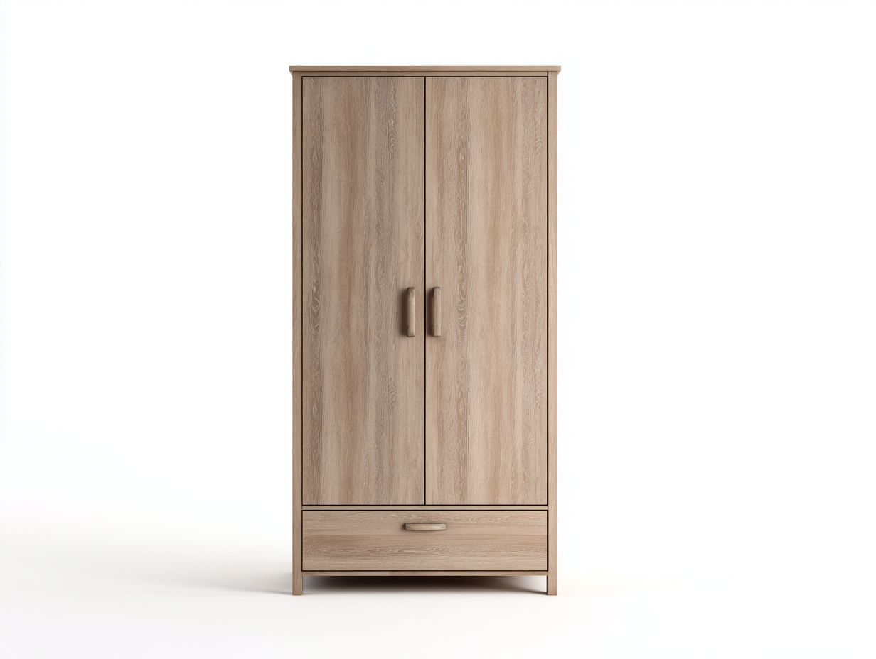 Penderie 2 portes 100x55x190 cm Chêne Style moderne-Sofamybay