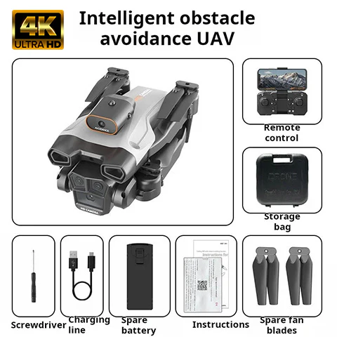 ✨Drone with 4K Camera Suitable for Adults, HS175D Remote Control Quadcopter with Auto Return