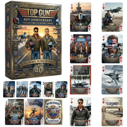 Top Gun 40th Anniversary Commemorative Edition Playing Cards—54 CARDS