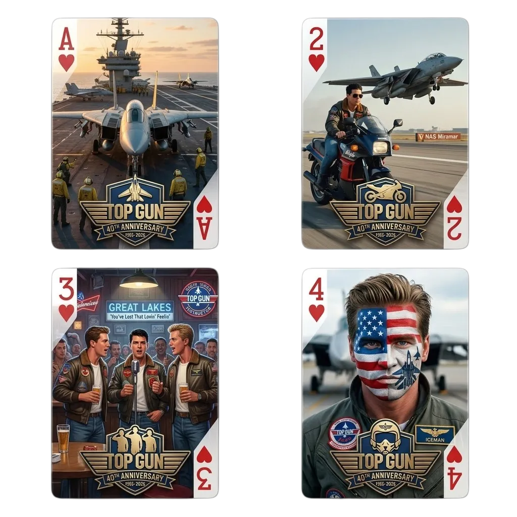 Top Gun 40th Anniversary Commemorative Edition Playing Cards—54 CARDS