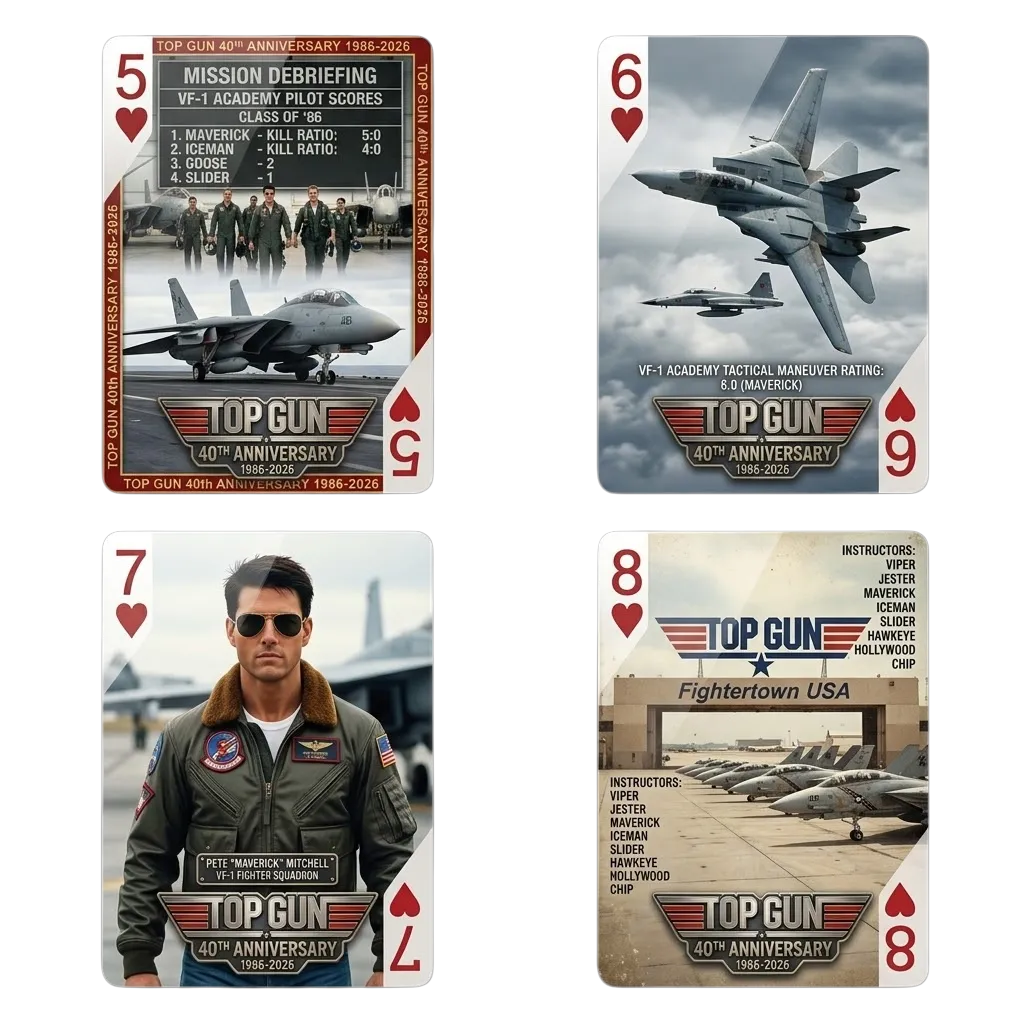 Top Gun 40th Anniversary Commemorative Edition Playing Cards—54 CARDS