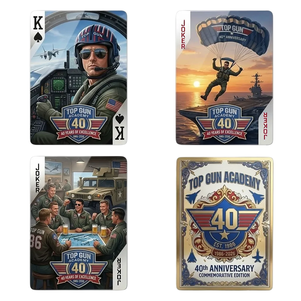 Top Gun 40th Anniversary Commemorative Edition Playing Cards—54 CARDS