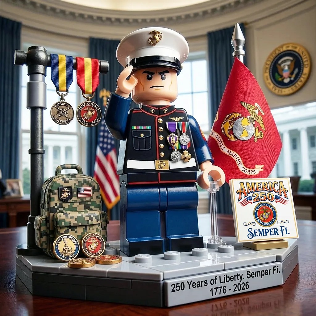 USMC Semper Fi 250th Anniversary Commemorative Building Block Set