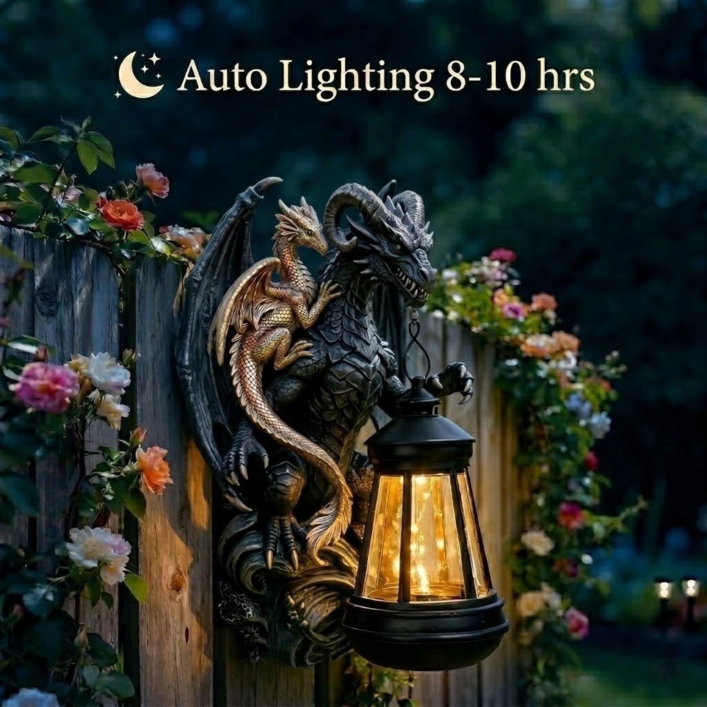 Fourth Wing:Tairn & Andarna Solar Garden Lantern