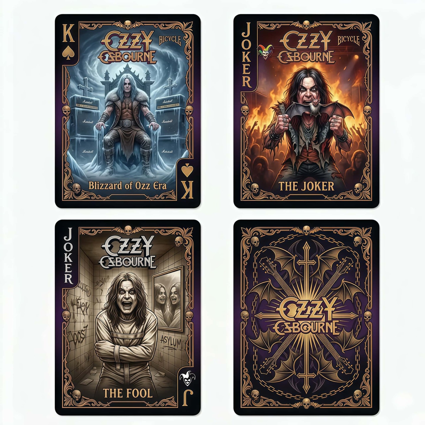 Ozzy Osbourne "Prince of Darkness" Bicycle Commemorative Playing Card