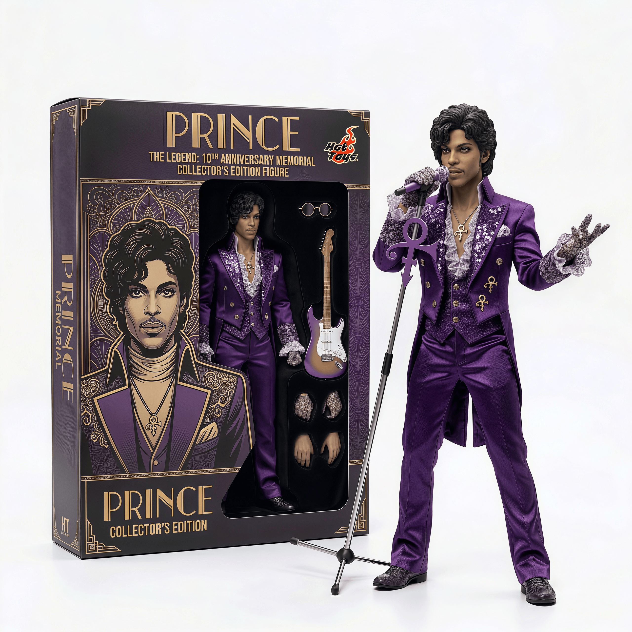 Hot Toys 1/18 Scale Prince Rogers Nelson 10th Anniversary Commemorative Edition Figure