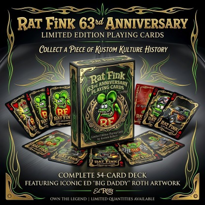 🐀Rat Fink 63rd Anniversary Limited Edition Playing Cards—54 CARDS