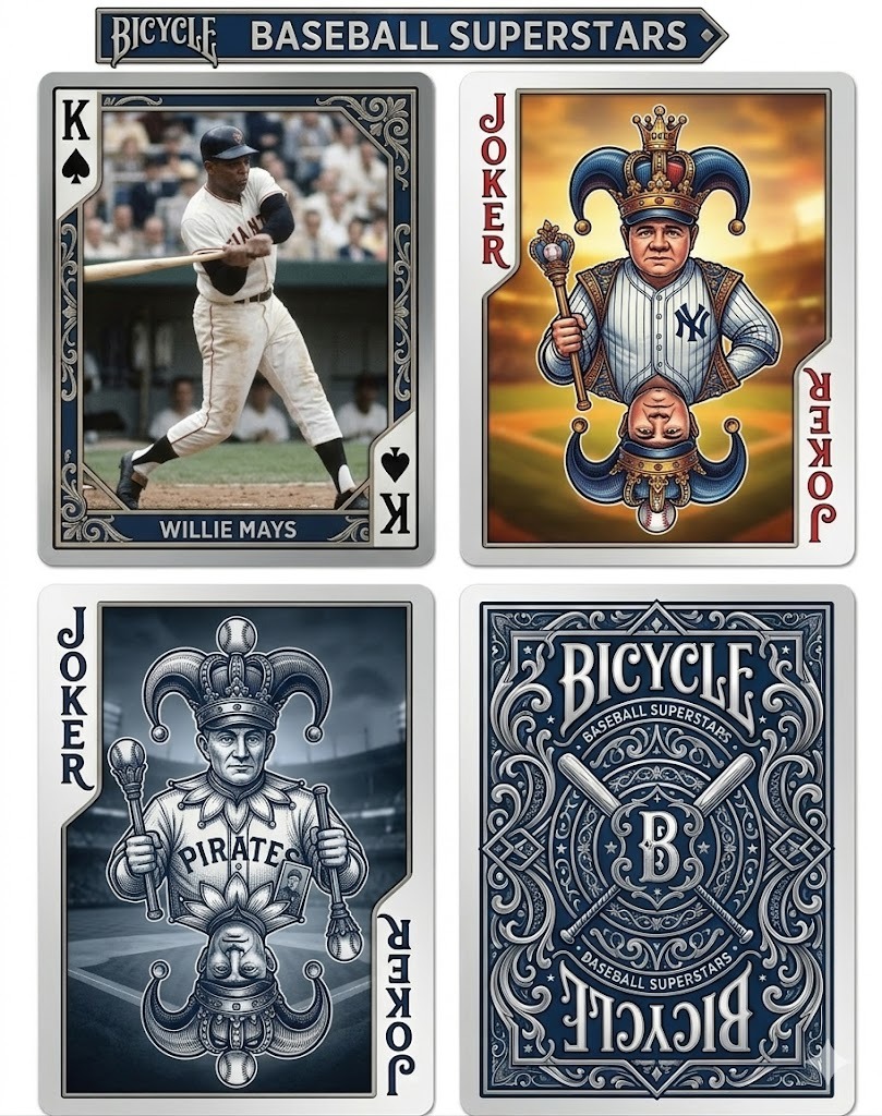 MLB Baseball Superstar Bicycle Limited Edition Playing Cards