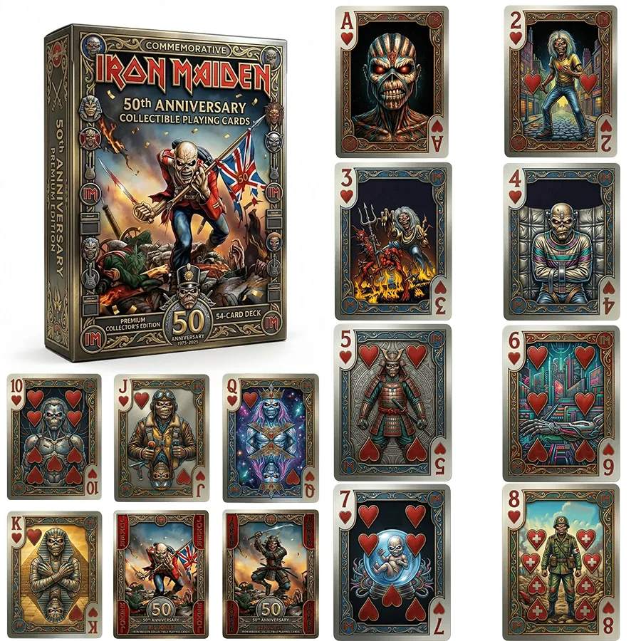 Iron Maiden 50th Anniversary Commemorative Edition Playing Cards—54 CARDS