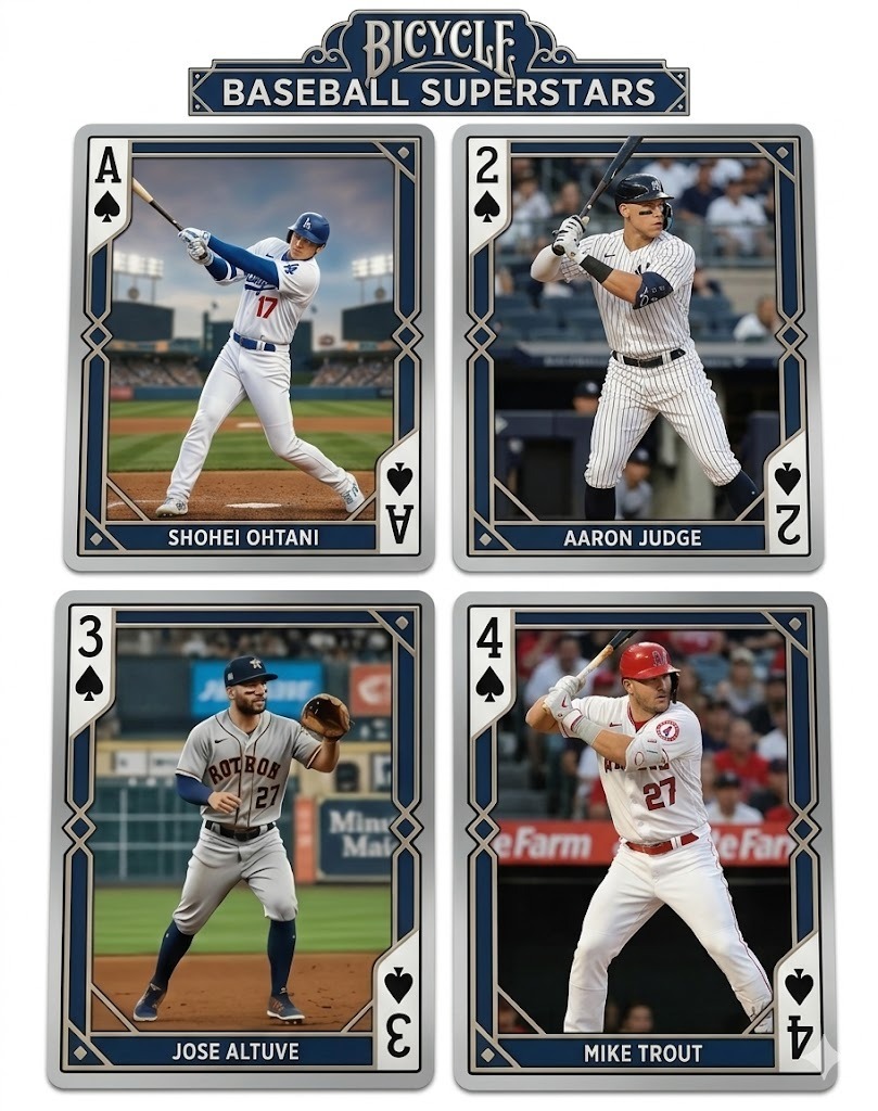 MLB Baseball Superstar Bicycle Limited Edition Playing Cards