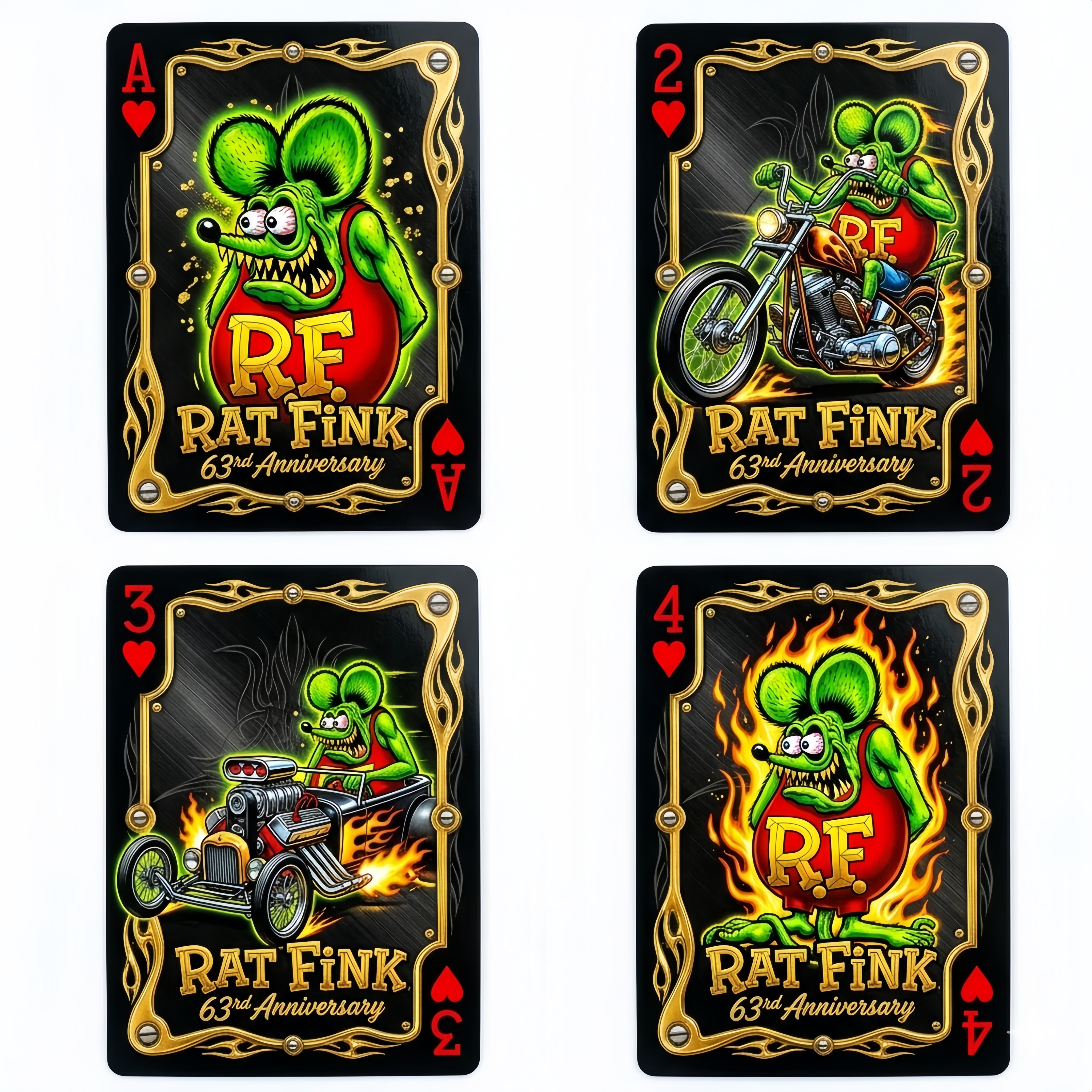 🐀Rat Fink 63rd Anniversary Limited Edition Playing Cards—54 CARDS