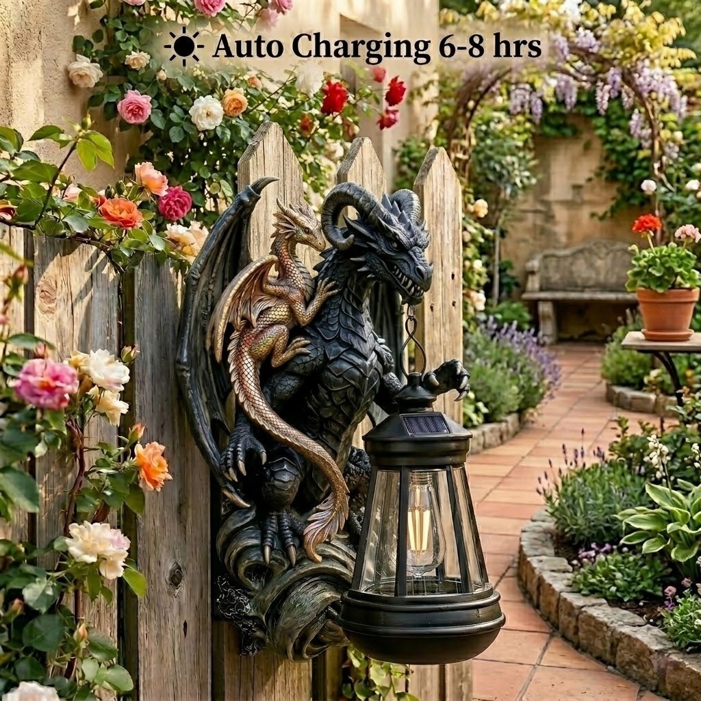 Fourth Wing:Tairn & Andarna Solar Garden Lantern