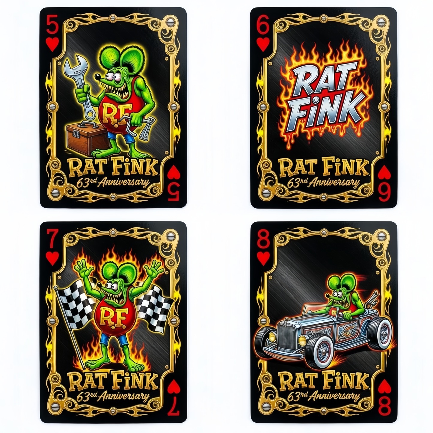 🐀Rat Fink 63rd Anniversary Limited Edition Playing Cards—54 CARDS