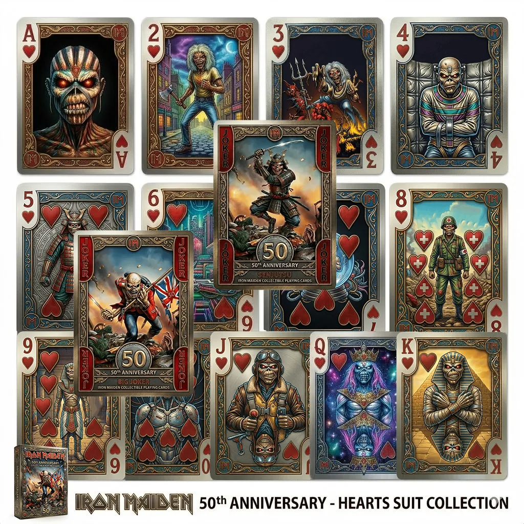 Iron Maiden 50th Anniversary Commemorative Edition Playing Cards—54 CARDS