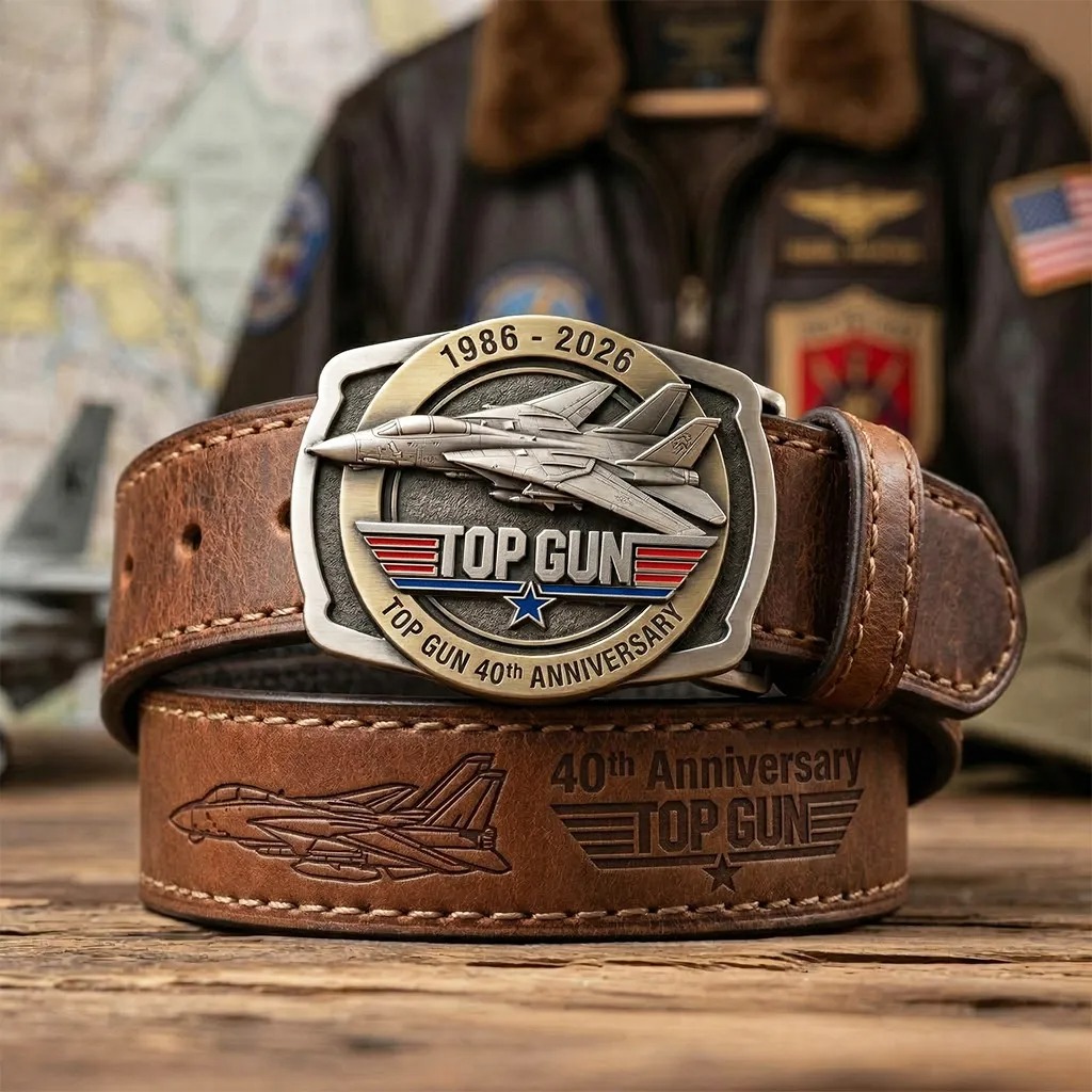 Top Gun 40th Anniversary Leather Belt