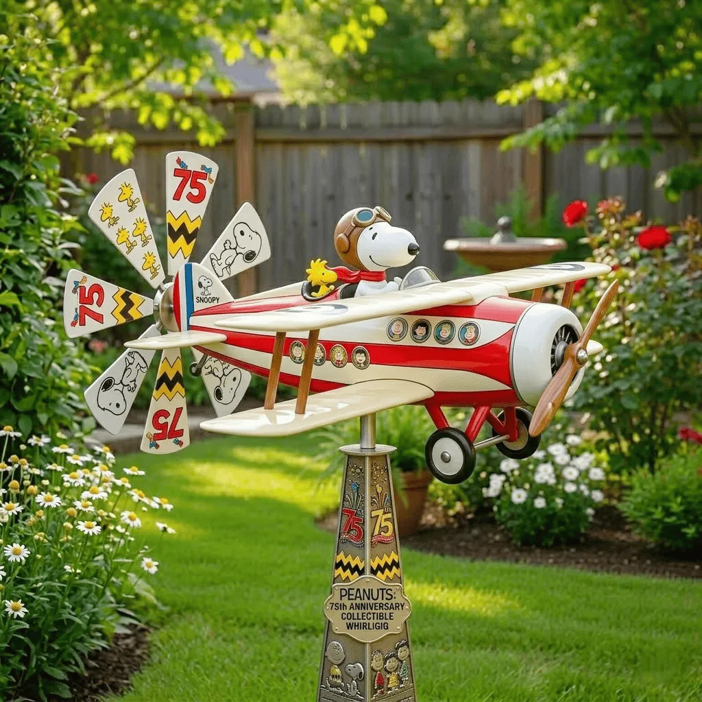 The Snoopy 75th Anniversary Commemorative Garden Wind Spinner
