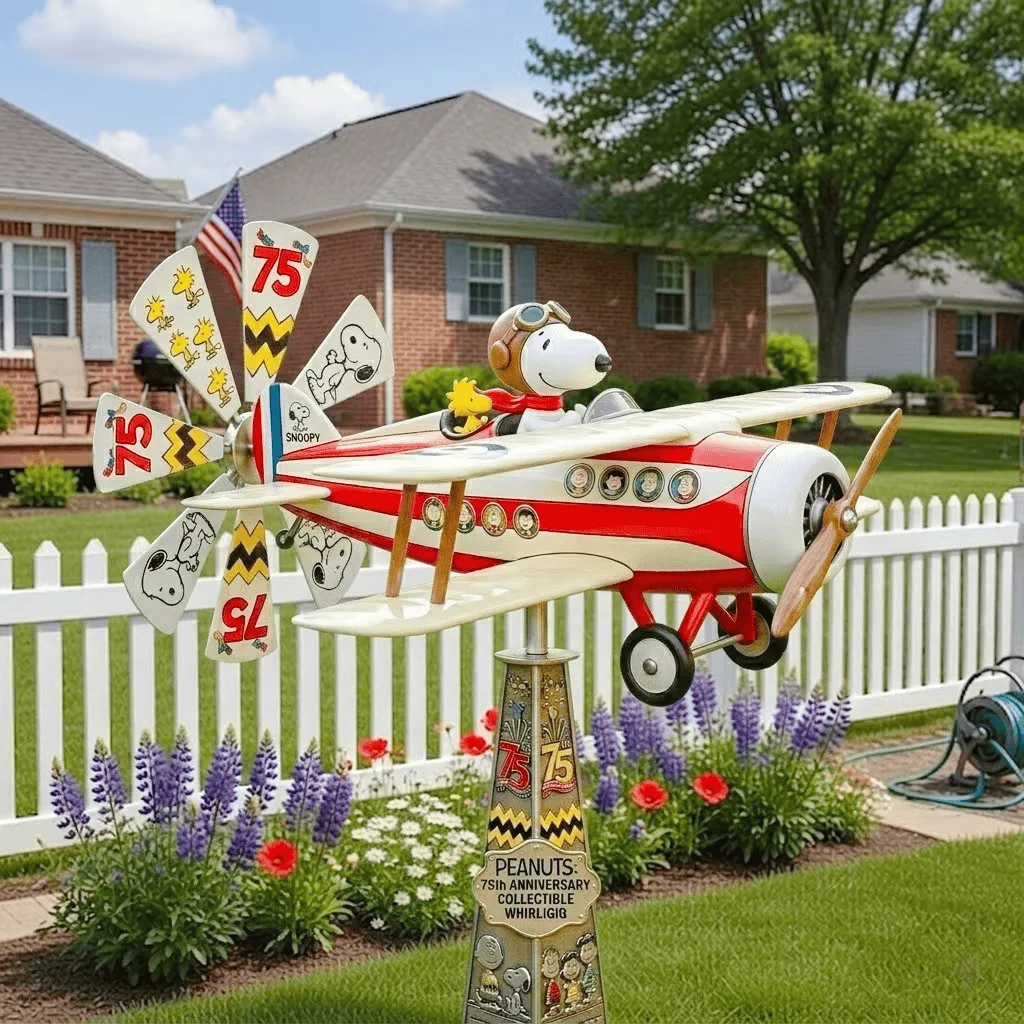 The Snoopy 75th Anniversary Commemorative Garden Wind Spinner