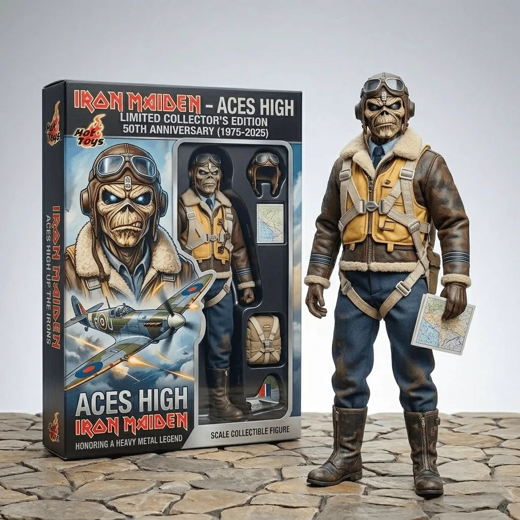 Iron Maiden 50th Anniversary Commemorative Hot Toys Collection figures
