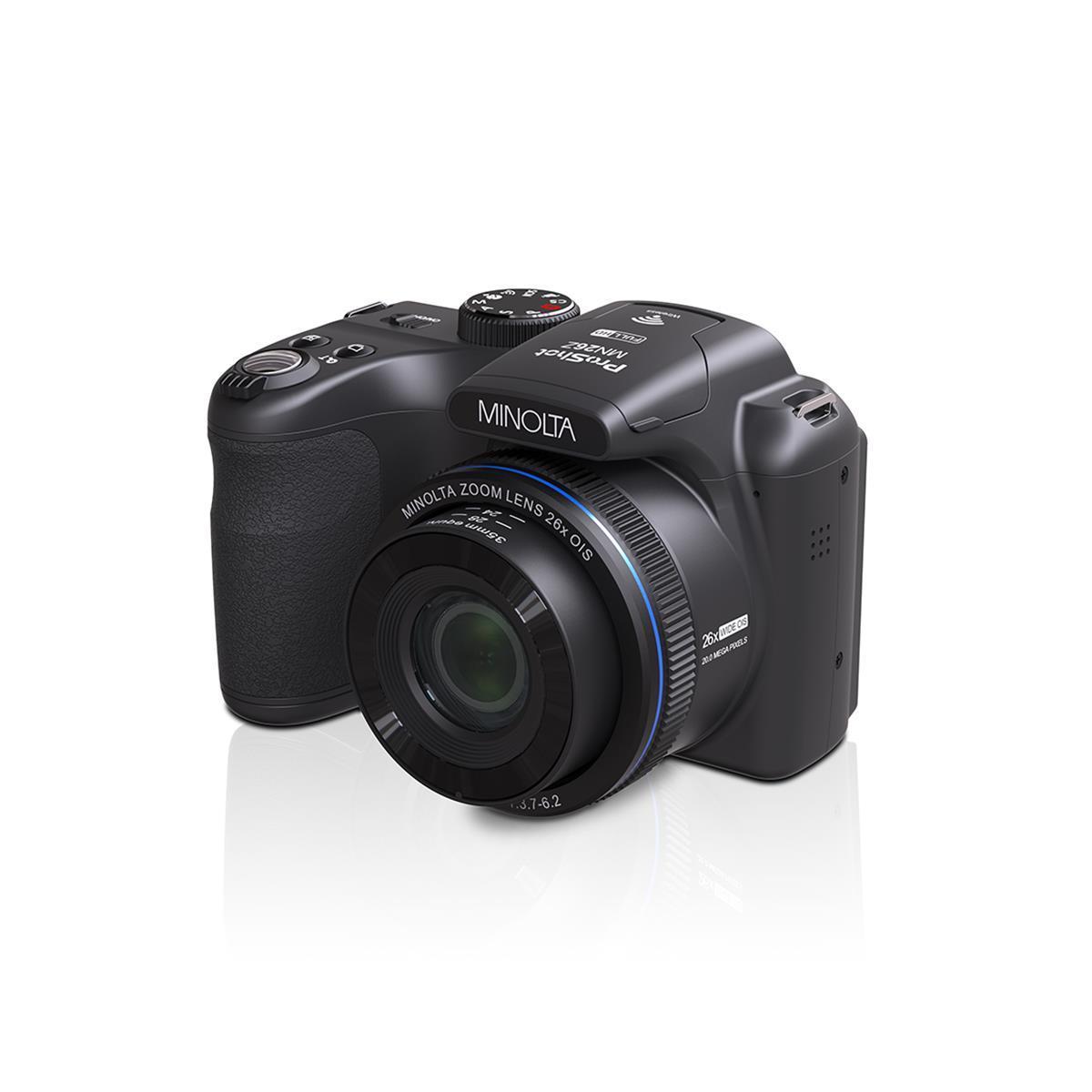 Minolta MN26Z Black 20 Mega Pixels 26x Optical Zoom Digital Camera with 1080p FHD Video