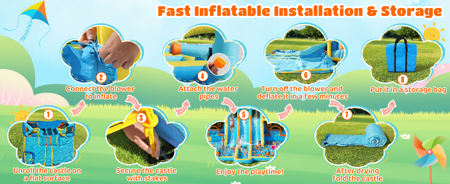 water slide bounce house