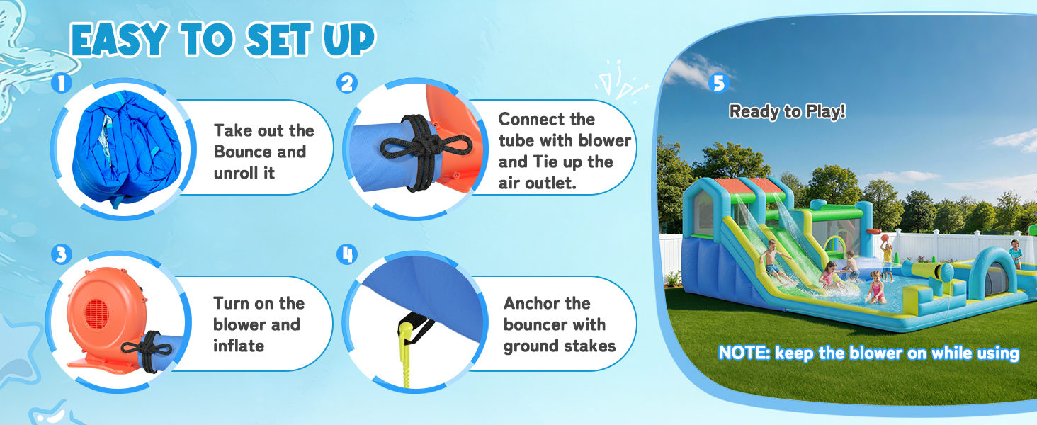 water slide bounce house