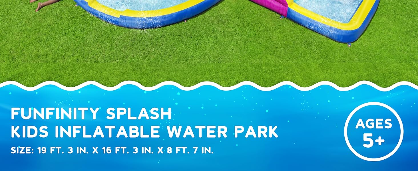 Bestway H2OGO! Funfinity Splash Kids Inflatable Mega Water Park with Air Blower - DESKTOP B