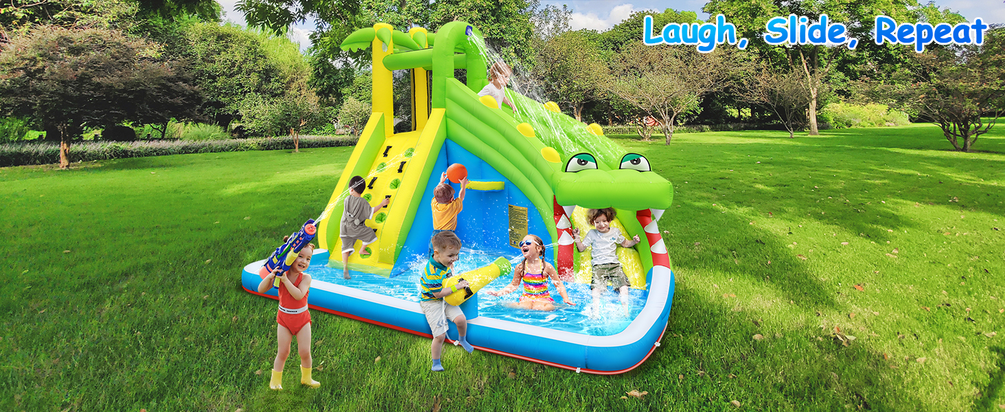 inflatable water slide for backyard