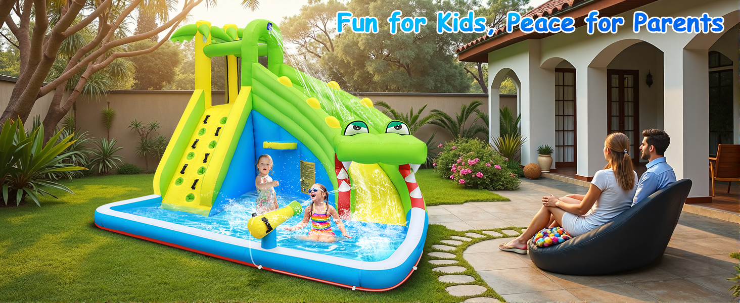 water slide with blower