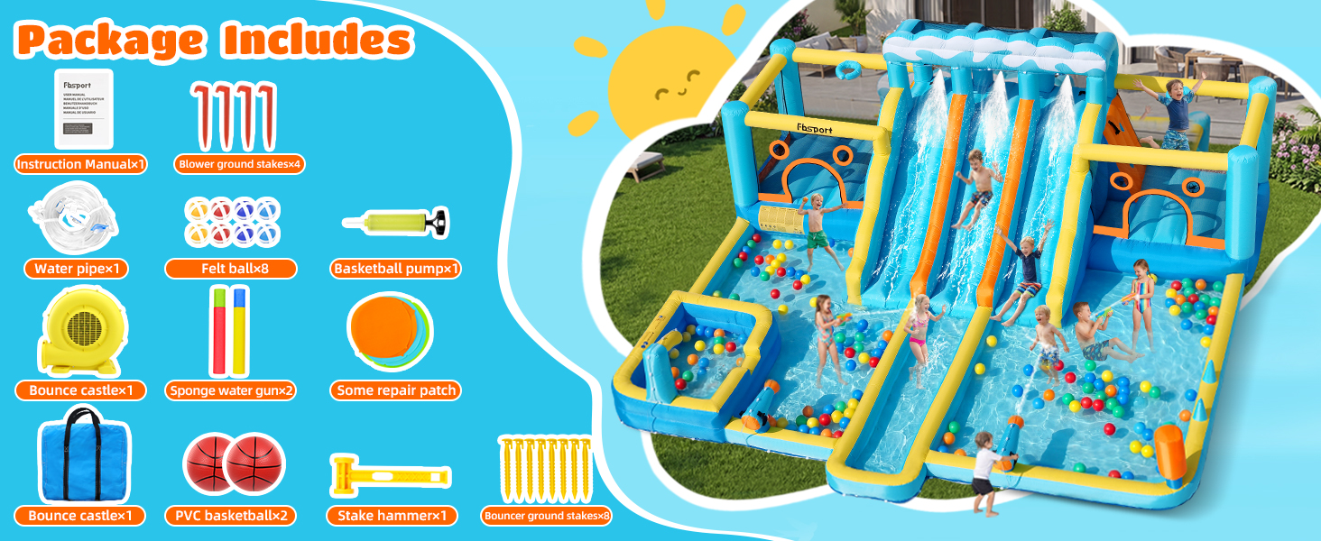 water slide bounce house