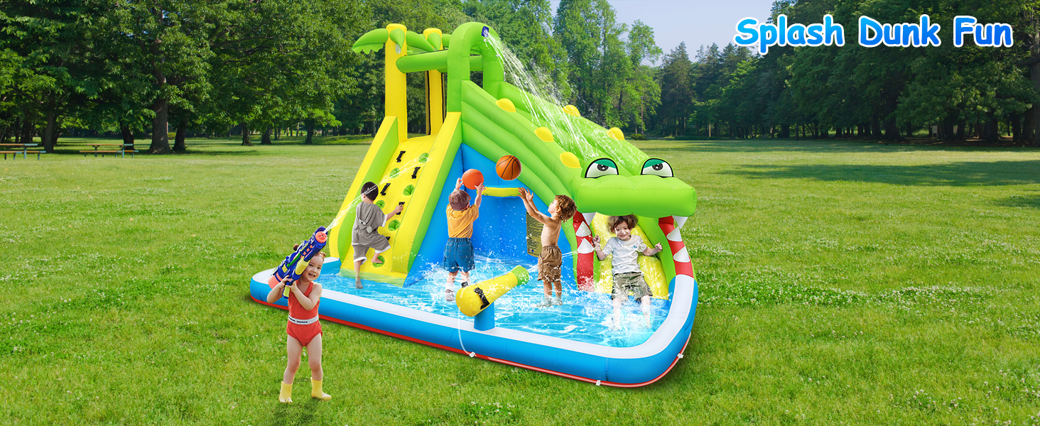 big inflatable water slide
