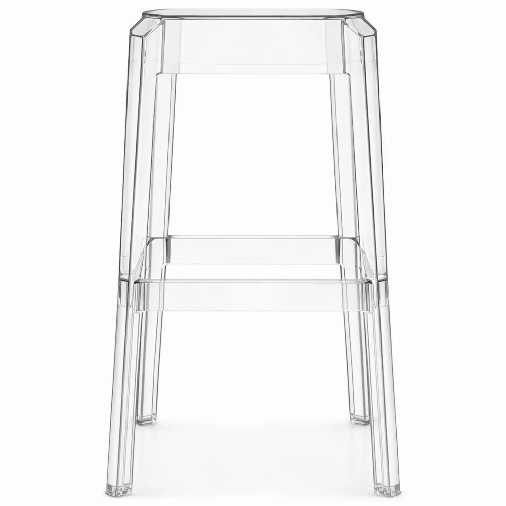 Tabouret de bar transparent empilable 75 cm