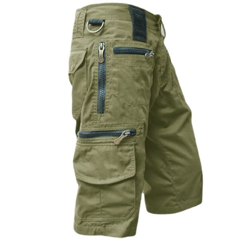 Men's Multi-pocket Outdoor Overalls Cargo Shorts