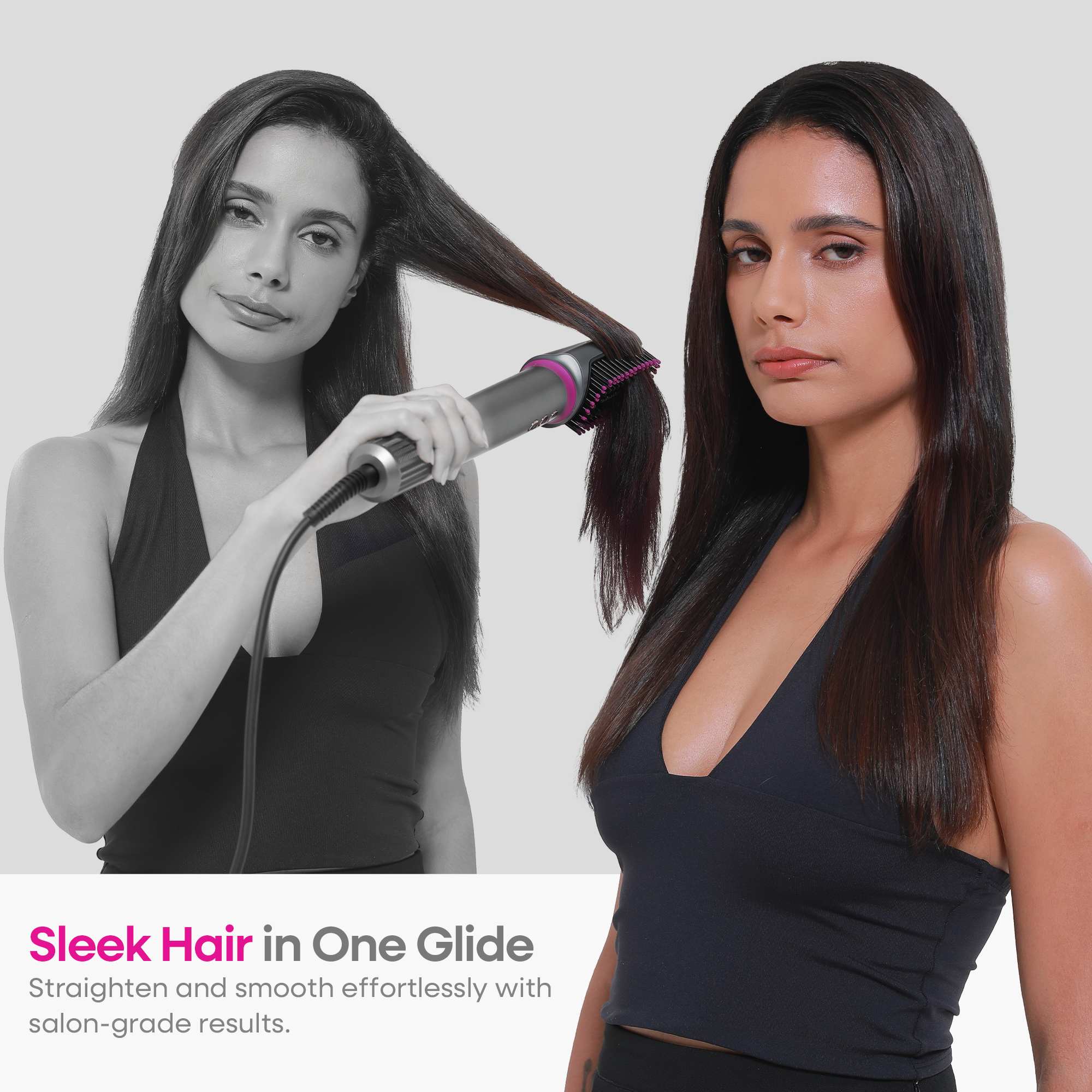 Okaydeer 7-in-1 Hair Dryer with Auto Wrap Curlers,Gray