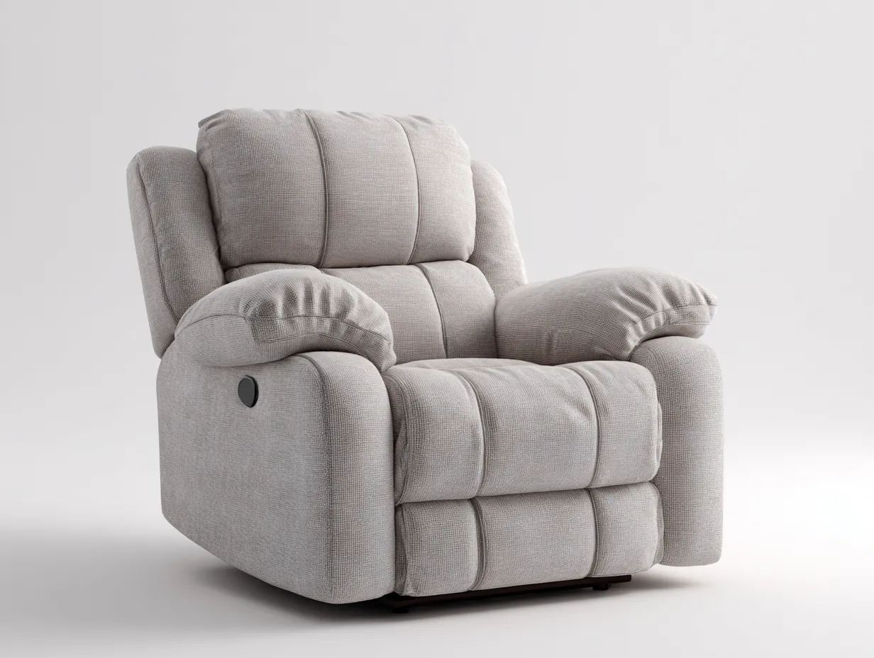 Poltrona reclinabile-tessuto-96x92x104 cm-grigio chiaro-moderno-Sofamyhaus