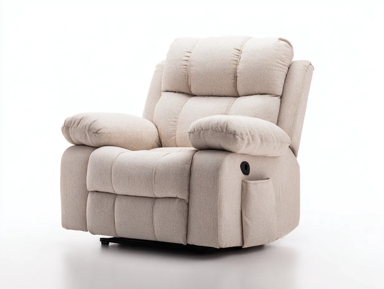 Poltrona reclinabile-tessuto-97x93x107 cm-beige chiaro-moderno-Sofamyhaus