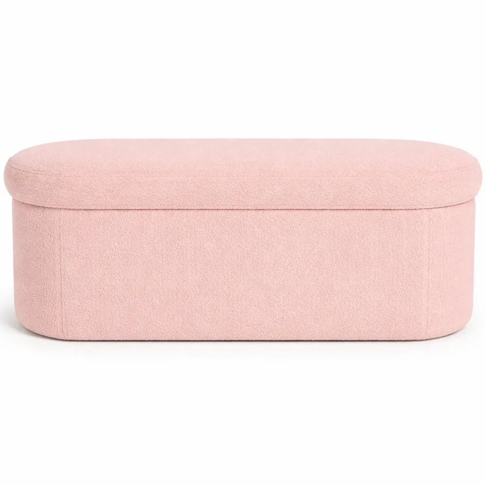 Coffre de Rangement pour Chambre, Banc Multifonction, Capacité 150 kg, Rose, 110 x 38 x 38 cm