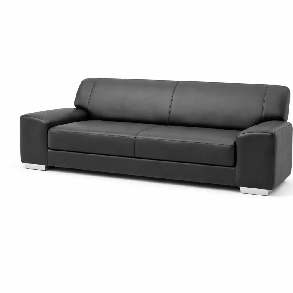 Canapé Confortable 3 Places en Noir