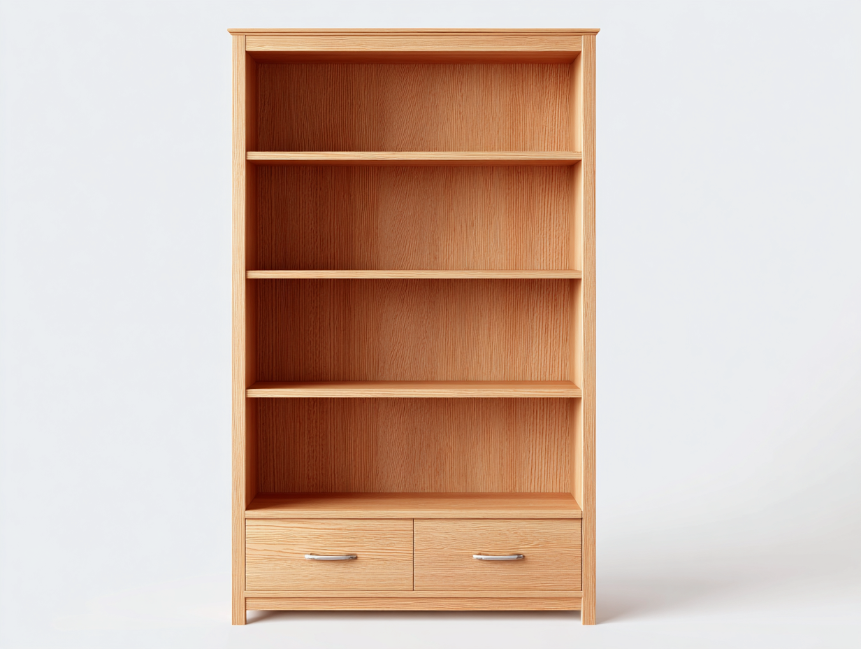 Bücherregal Holz 90x40x185 cm - natur - für Wohnzimmer