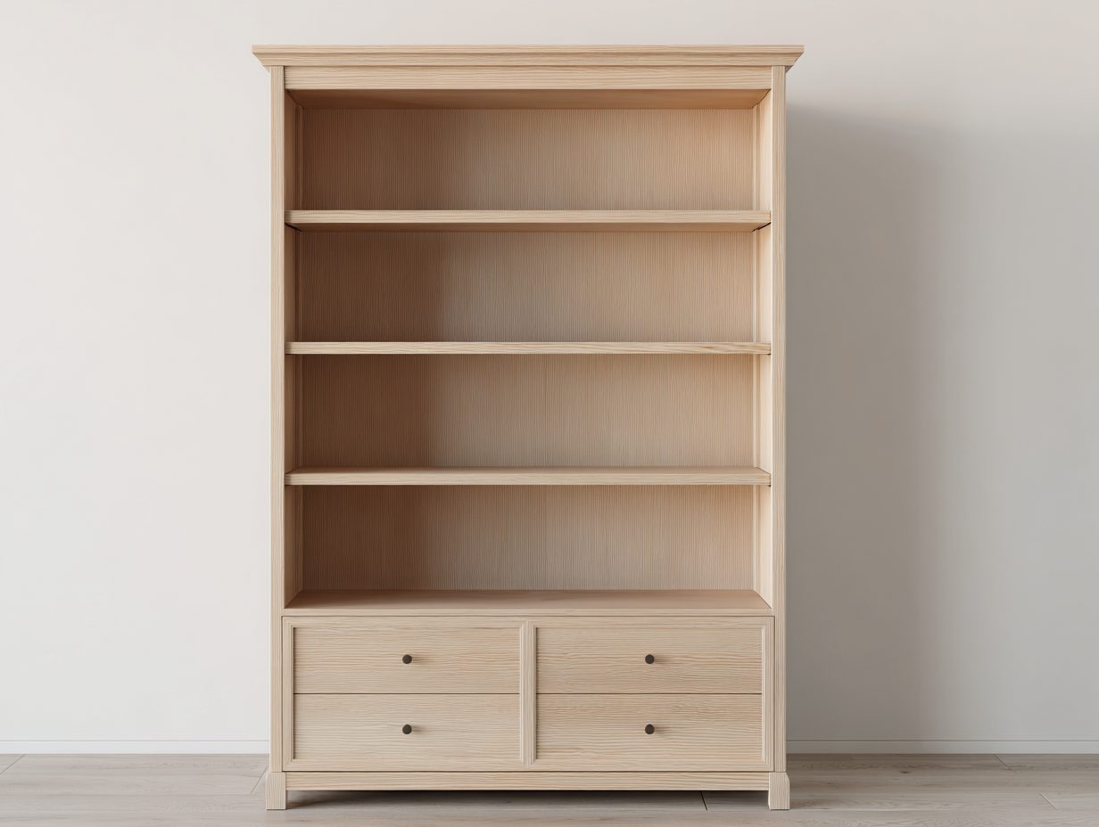 Bücherregal Holz 90x40x185 cm - natur - für Wohnzimmer