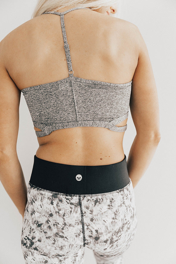 Get On My Level Sport Bra in Dark Grey-Beginning Fashion